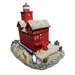 Harbour Lights Holland Harbor MI Big Red HL 142 1993 1461/5500 COA ID Card Light